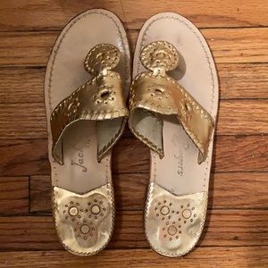 Jack Rogers Gold Sandals